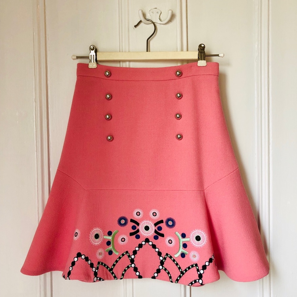 Peter Pilotto Pink Aline Mini Skirt Sz2-4 CHIC!⚡️